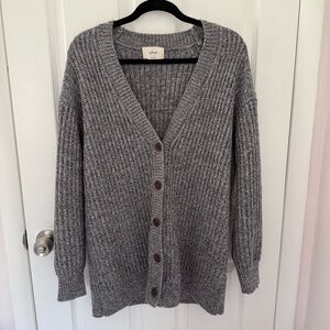 Aritzia Wilfred Marcelle Wool Gray Cardigan Size Small